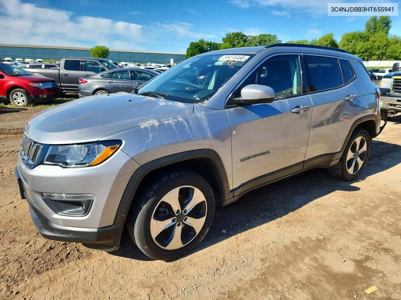 2017 Jeep Compass Latitude VIN: 3C4NJDBB3HT655941 Lot: 58474466