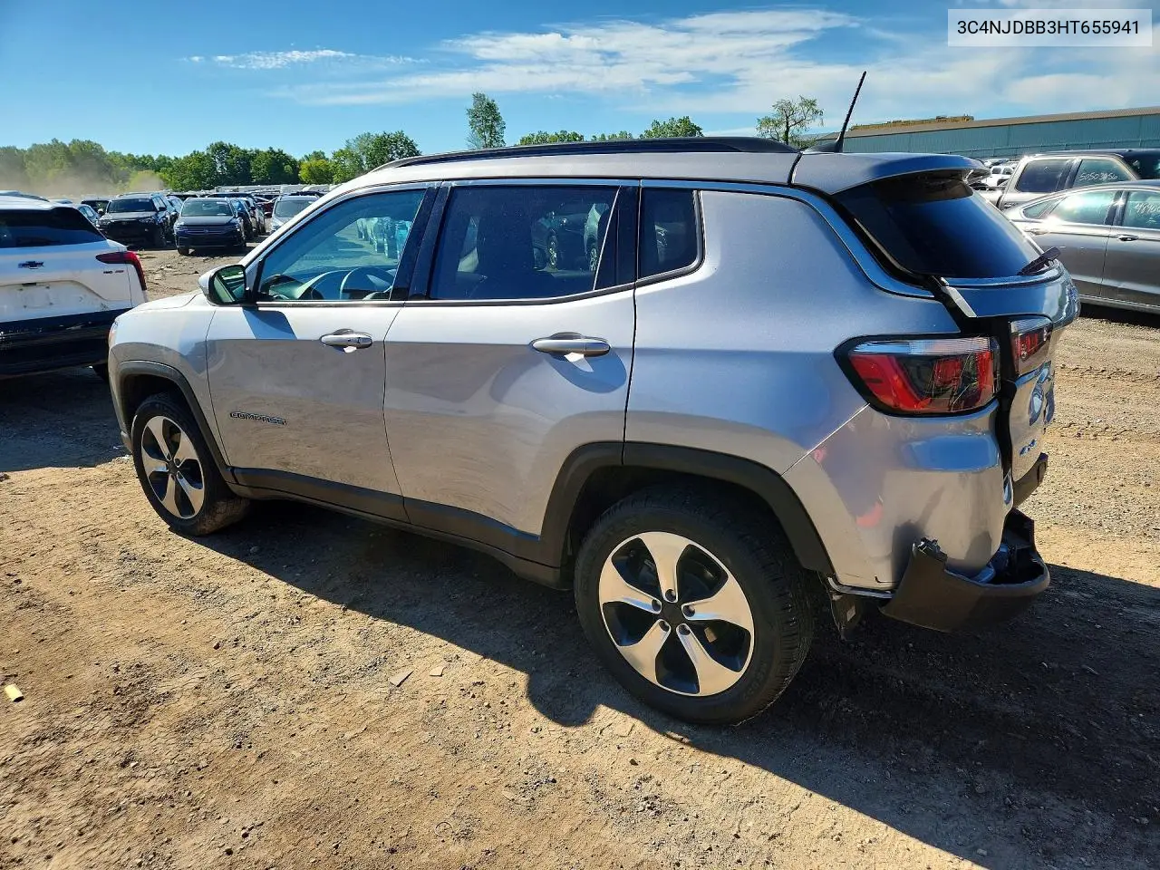 2017 Jeep Compass Latitude VIN: 3C4NJDBB3HT655941 Lot: 58474466