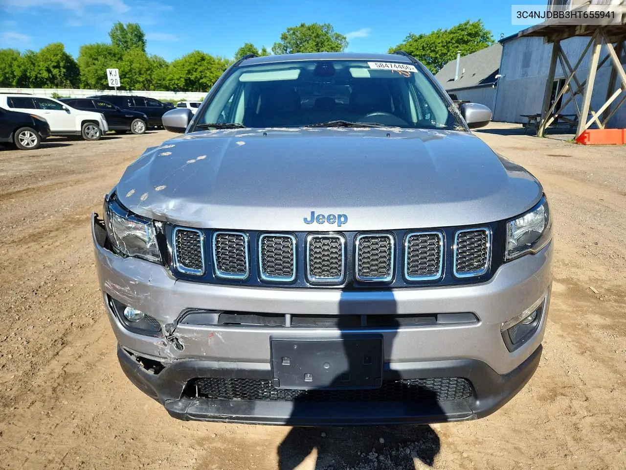 2017 Jeep Compass Latitude VIN: 3C4NJDBB3HT655941 Lot: 58474466