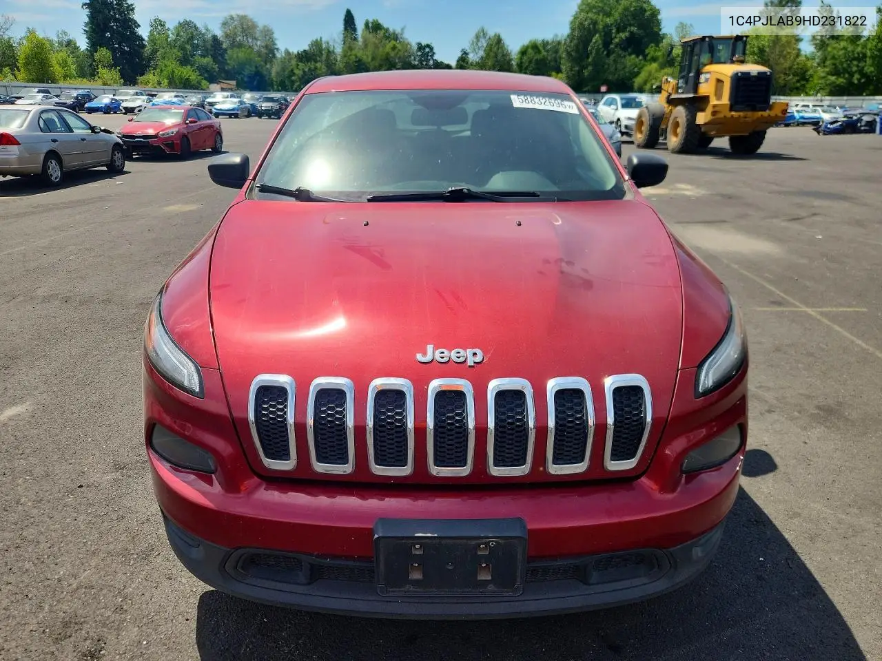 2017 Jeep Cherokee Sport VIN: 1C4PJLAB9HD231822 Lot: 58832696