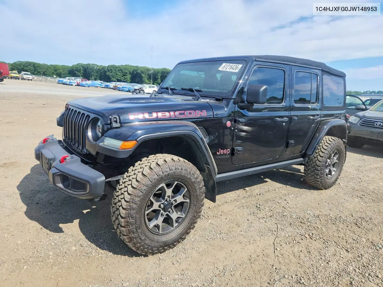 2018 Jeep Wrangler Unlimited Rubicon VIN: 1C4HJXFG0JW148953 Lot: 61216436