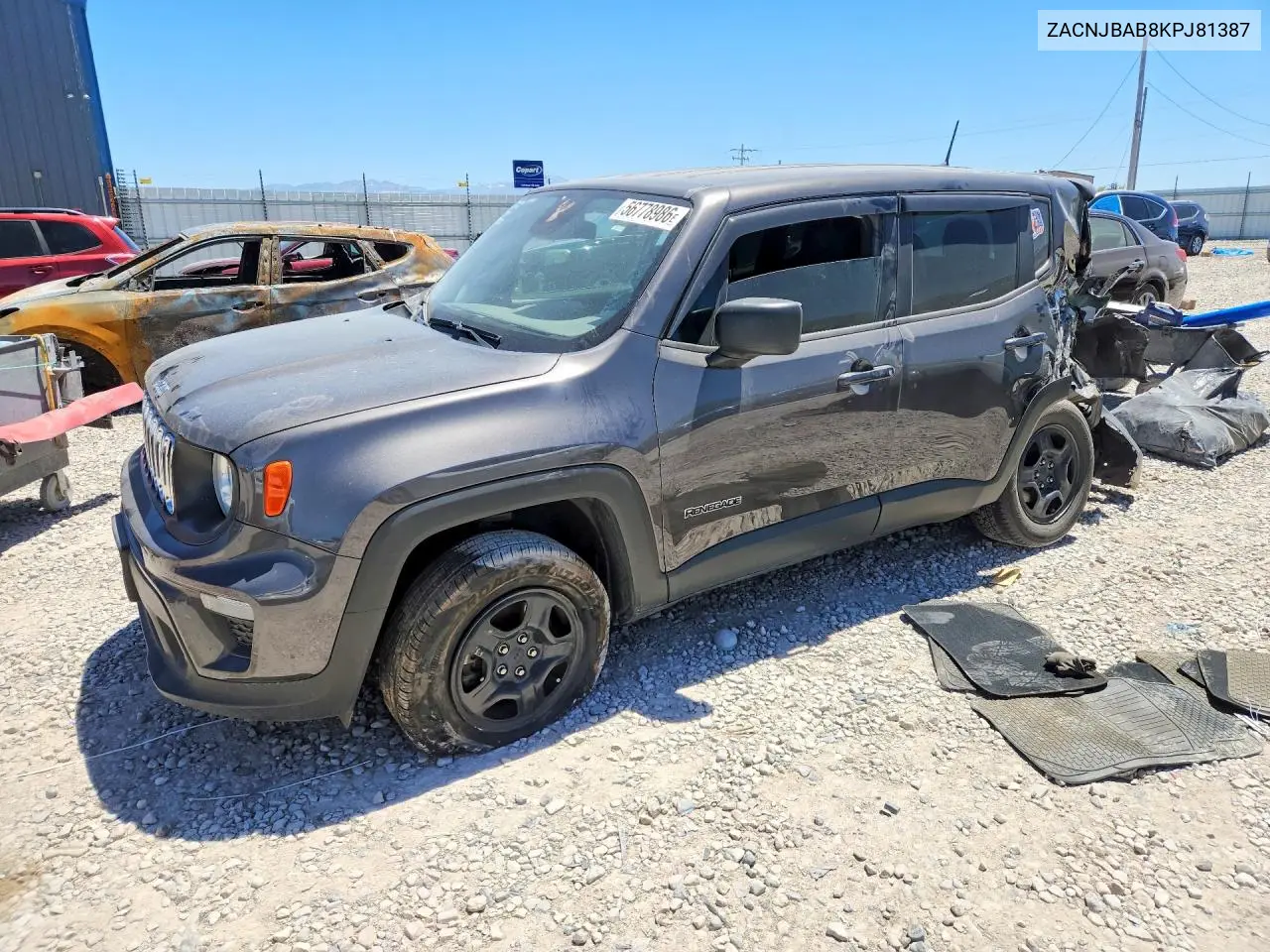 2019 Jeep Renegade Sport VIN: ZACNJBAB8KPJ81387 Lot: 56778986