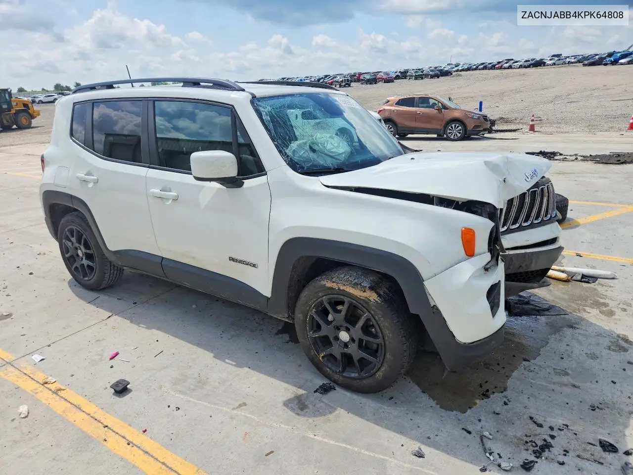 2019 Jeep Renegade Latitude VIN: ZACNJABB4KPK64808 Lot: 56892576