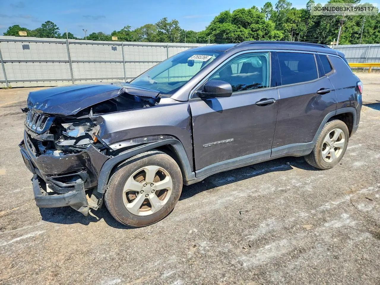 2019 Jeep Compass Latitude VIN: 3C4NJDBB3KT595117 Lot: 57695266