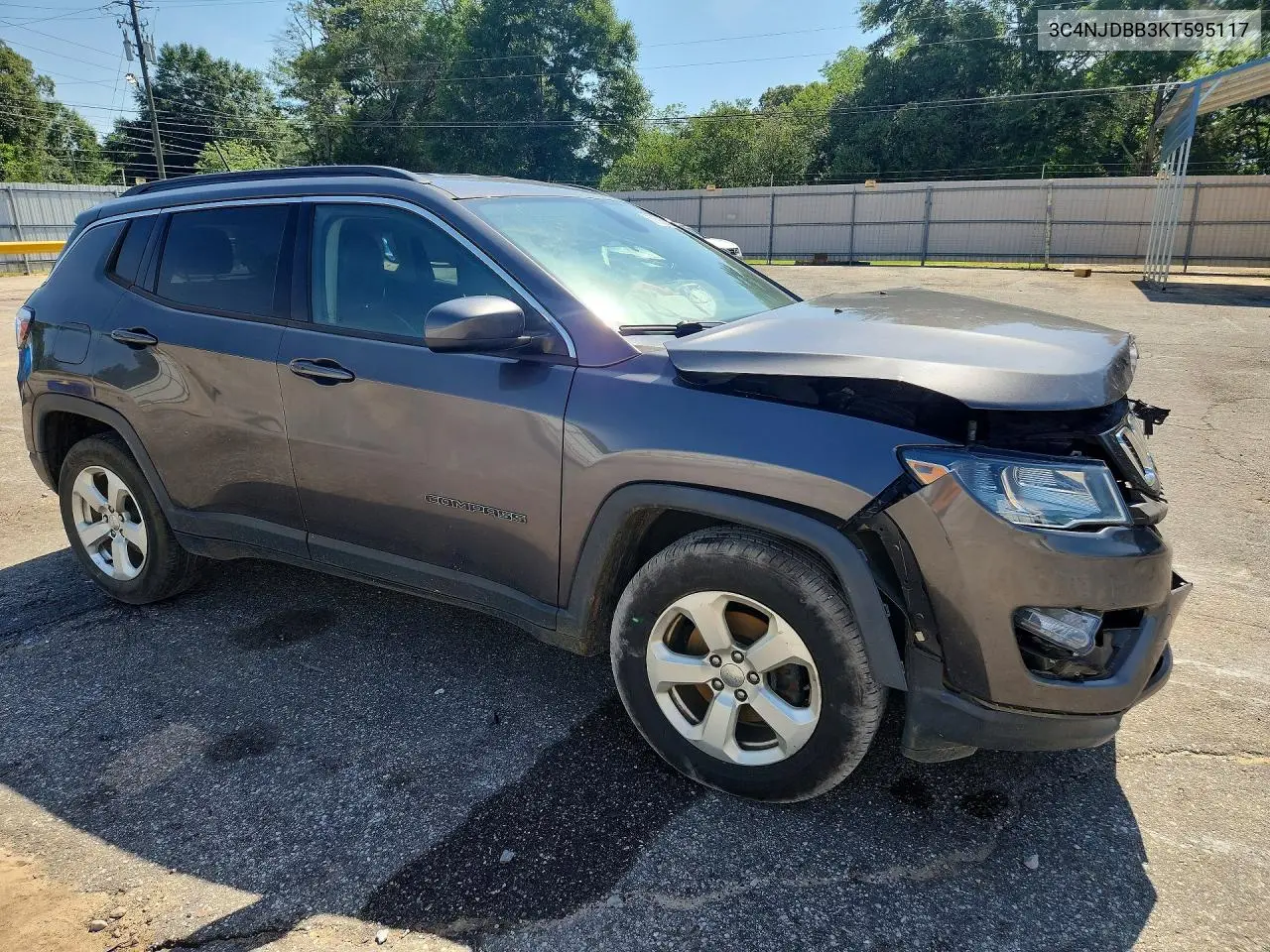 2019 Jeep Compass Latitude VIN: 3C4NJDBB3KT595117 Lot: 57695266