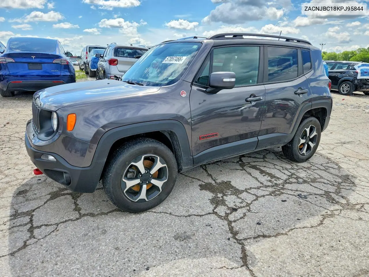 2019 Jeep Renegade Trailhawk VIN: ZACNJBC18KPJ95844 Lot: 57857466