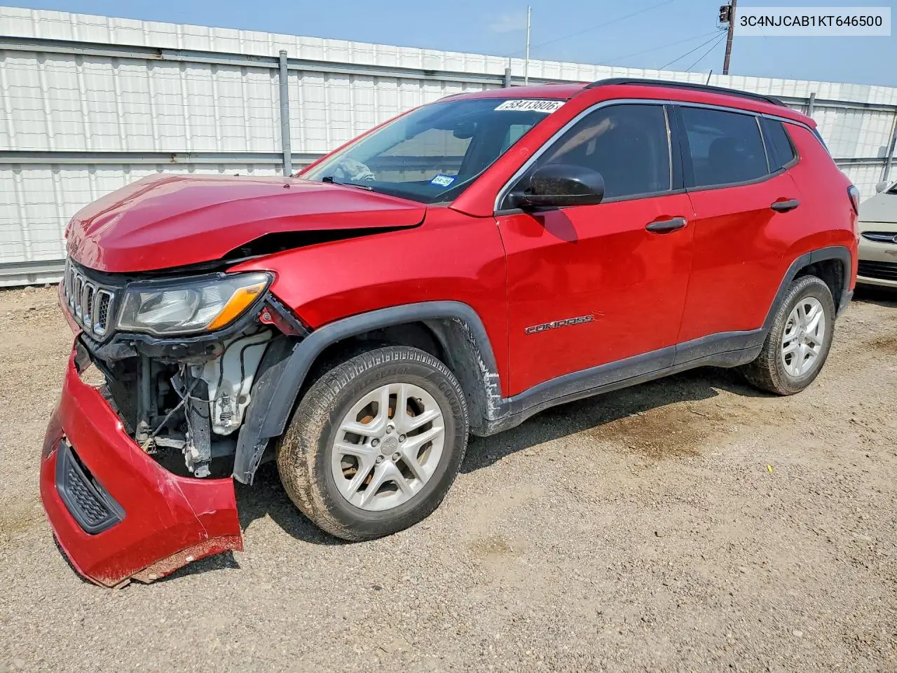 2019 Jeep Compass Sport VIN: 3C4NJCAB1KT646500 Lot: 58413806