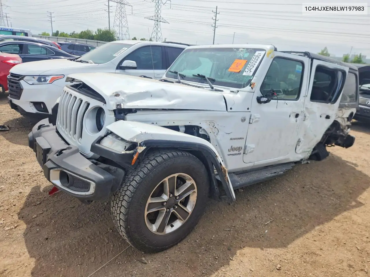 2020 Jeep Wrangler Unlimited Sahara VIN: 1C4HJXEN8LW197983 Lot: 54505556