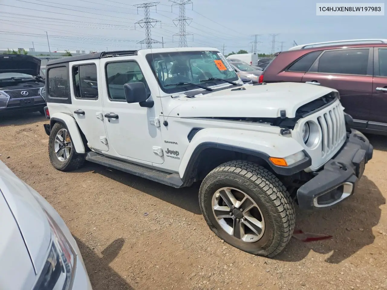 2020 Jeep Wrangler Unlimited Sahara VIN: 1C4HJXEN8LW197983 Lot: 54505556