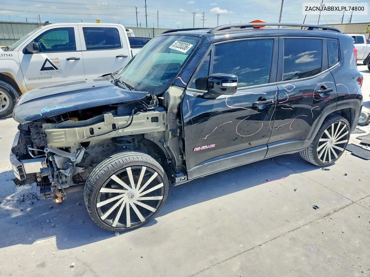 2020 Jeep Renegade Latitude VIN: ZACNJABBXLPL74800 Lot: 57228336