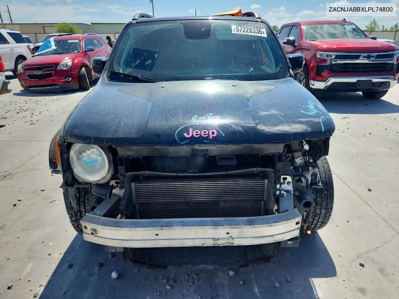 2020 Jeep Renegade Latitude VIN: ZACNJABBXLPL74800 Lot: 57228336