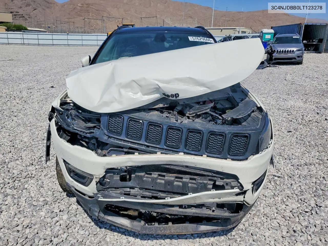 2020 Jeep Compass Latitude VIN: 3C4NJDBB0LT123278 Lot: 57629666