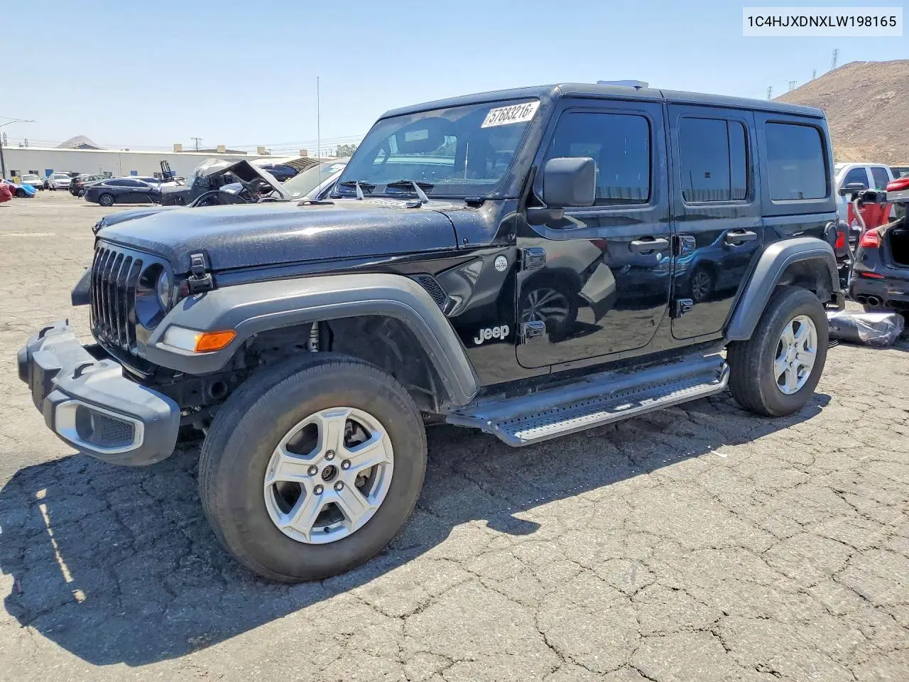2020 Jeep Wrangler Unlimited Sport VIN: 1C4HJXDNXLW198165 Lot: 57683216