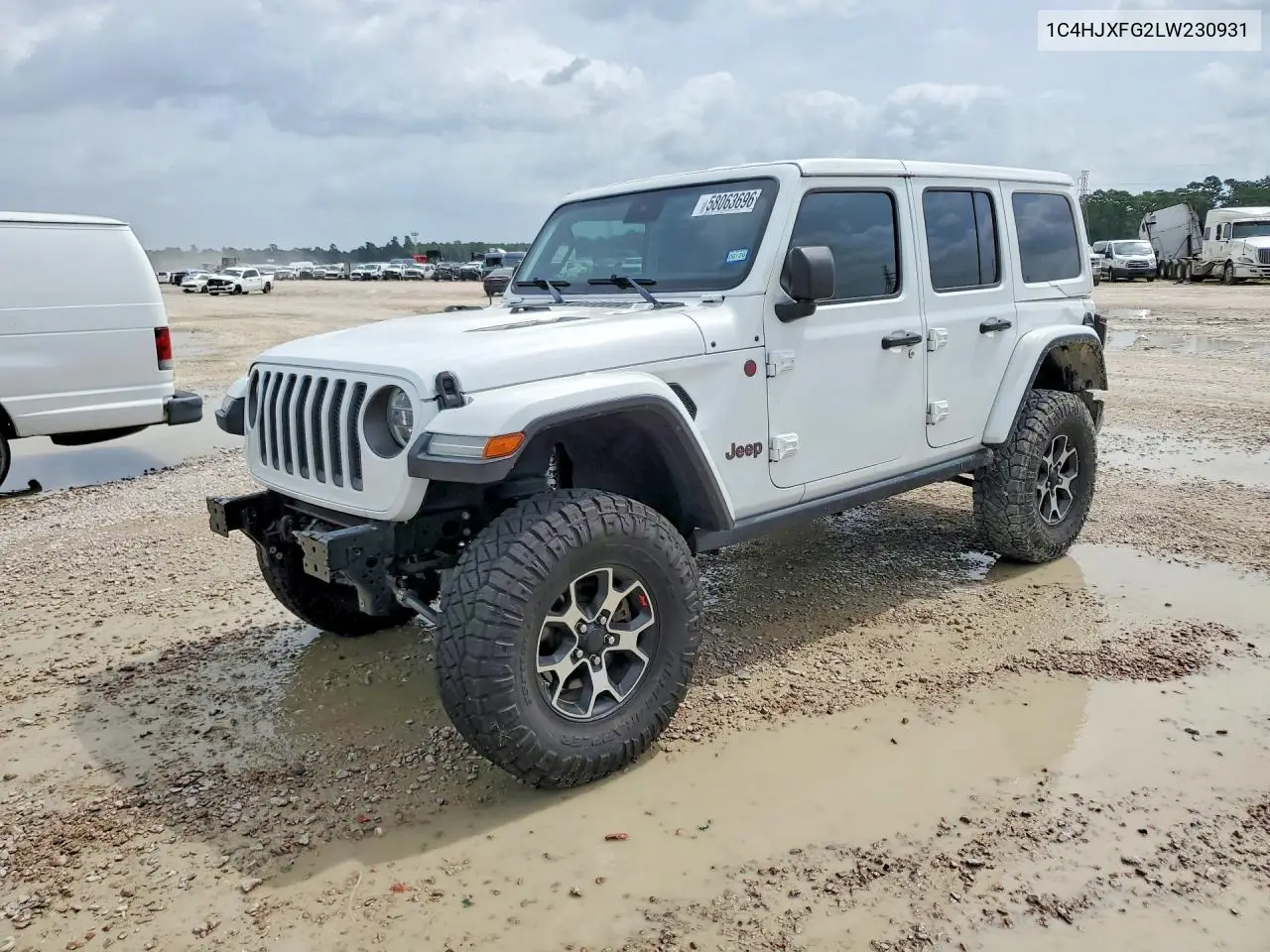 2020 Jeep Wrangler Unlimited Rubicon VIN: 1C4HJXFG2LW230931 Lot: 58063696