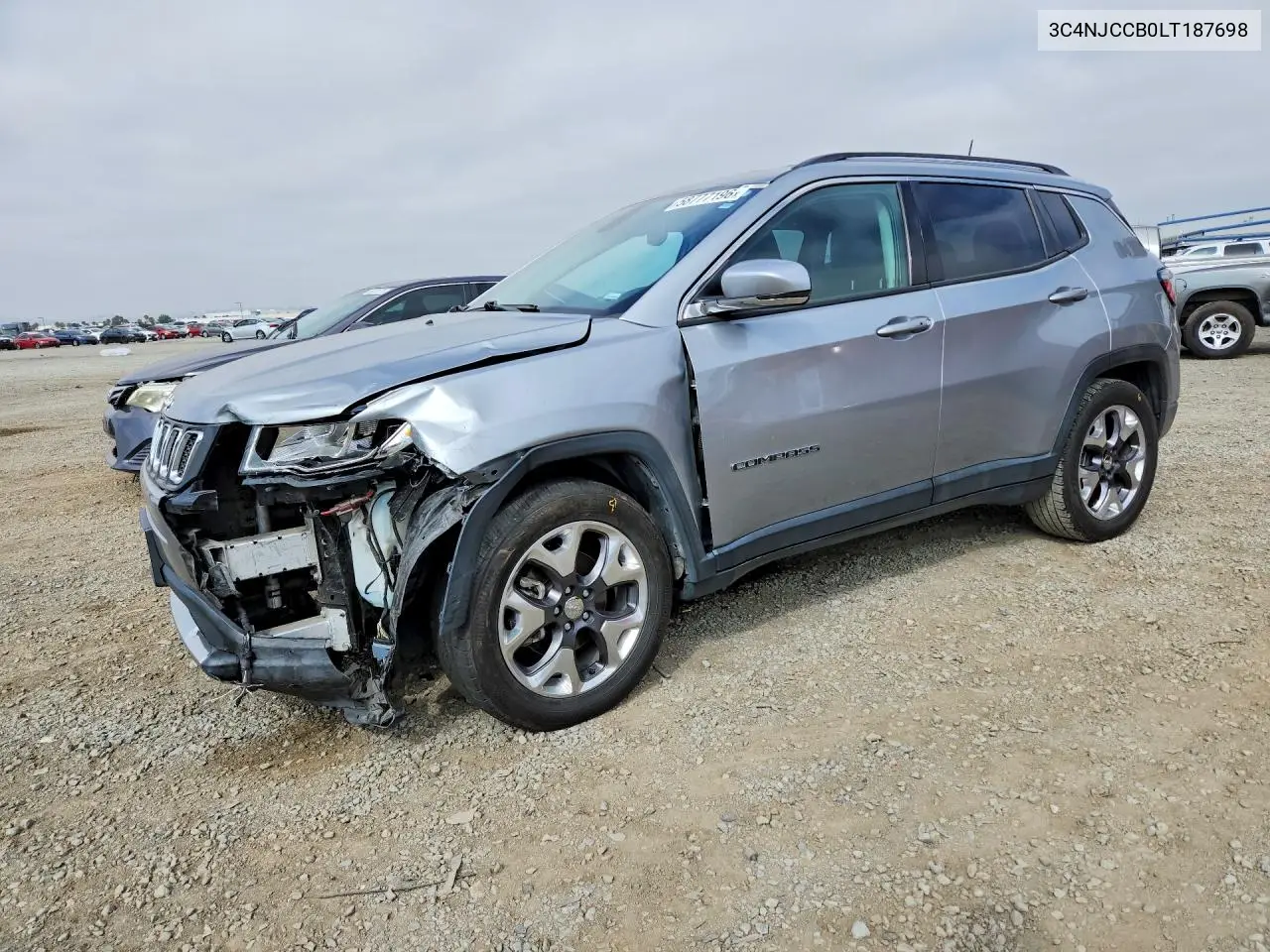 2020 Jeep Compass Limited VIN: 3C4NJCCB0LT187698 Lot: 58777196