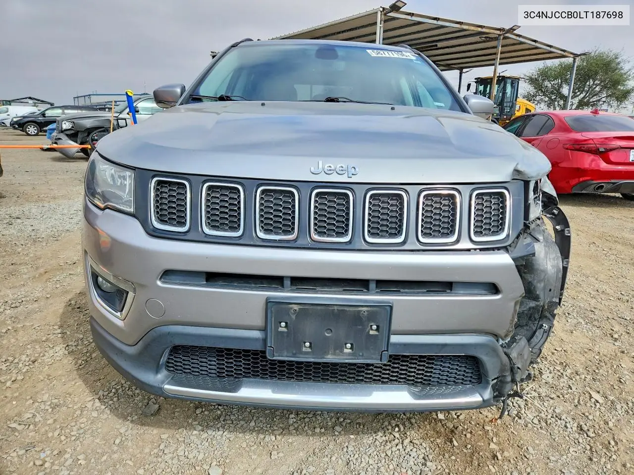 2020 Jeep Compass Limited VIN: 3C4NJCCB0LT187698 Lot: 58777196