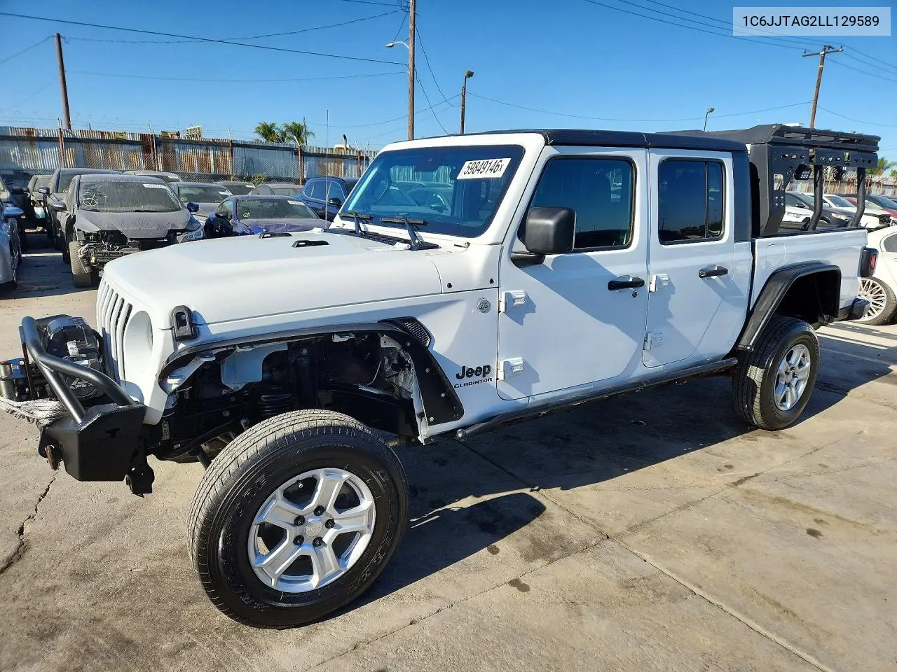 2020 Jeep Gladiator Sport VIN: 1C6JJTAG2LL129589 Lot: 59849146