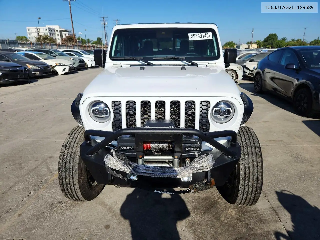 2020 Jeep Gladiator Sport VIN: 1C6JJTAG2LL129589 Lot: 59849146