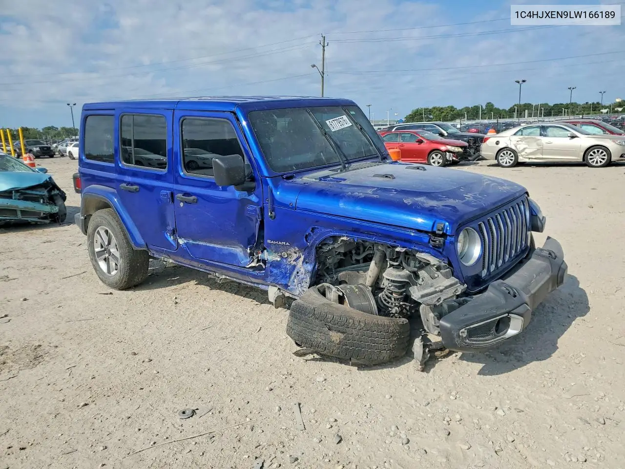 2020 Jeep Wrangler Unlimited Sahara VIN: 1C4HJXEN9LW166189 Lot: 61779576