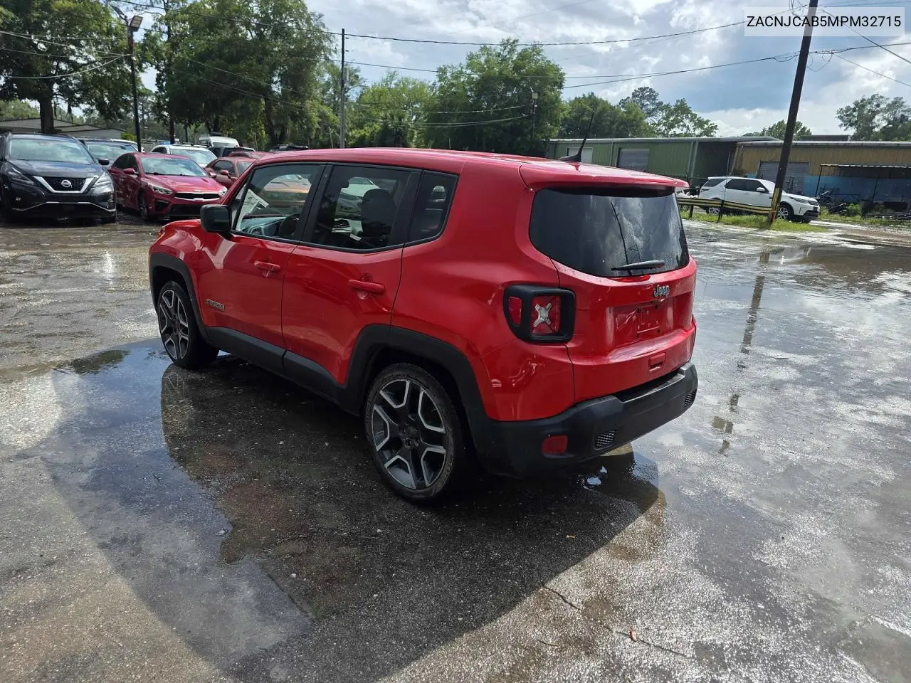 2021 Jeep Renegade Sport VIN: ZACNJCAB5MPM32715 Lot: 55105246