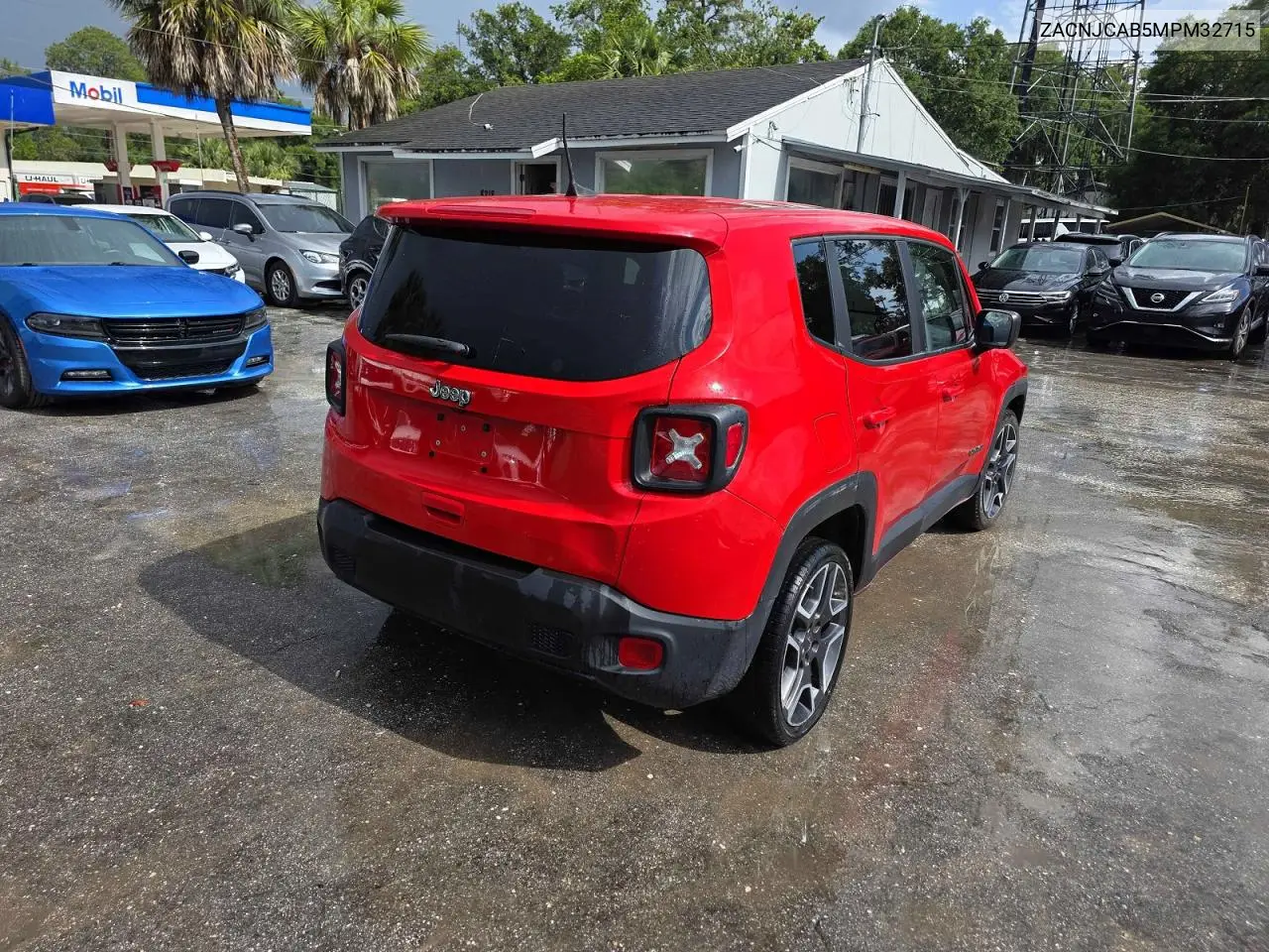 2021 Jeep Renegade Sport VIN: ZACNJCAB5MPM32715 Lot: 55105246