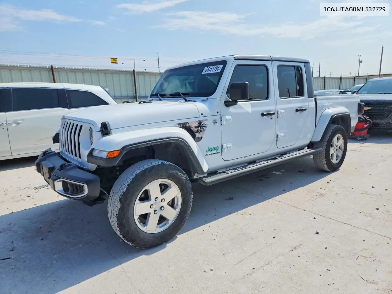 2021 Jeep Gladiator Sport VIN: 1C6JJTAG0ML532729 Lot: 56451196