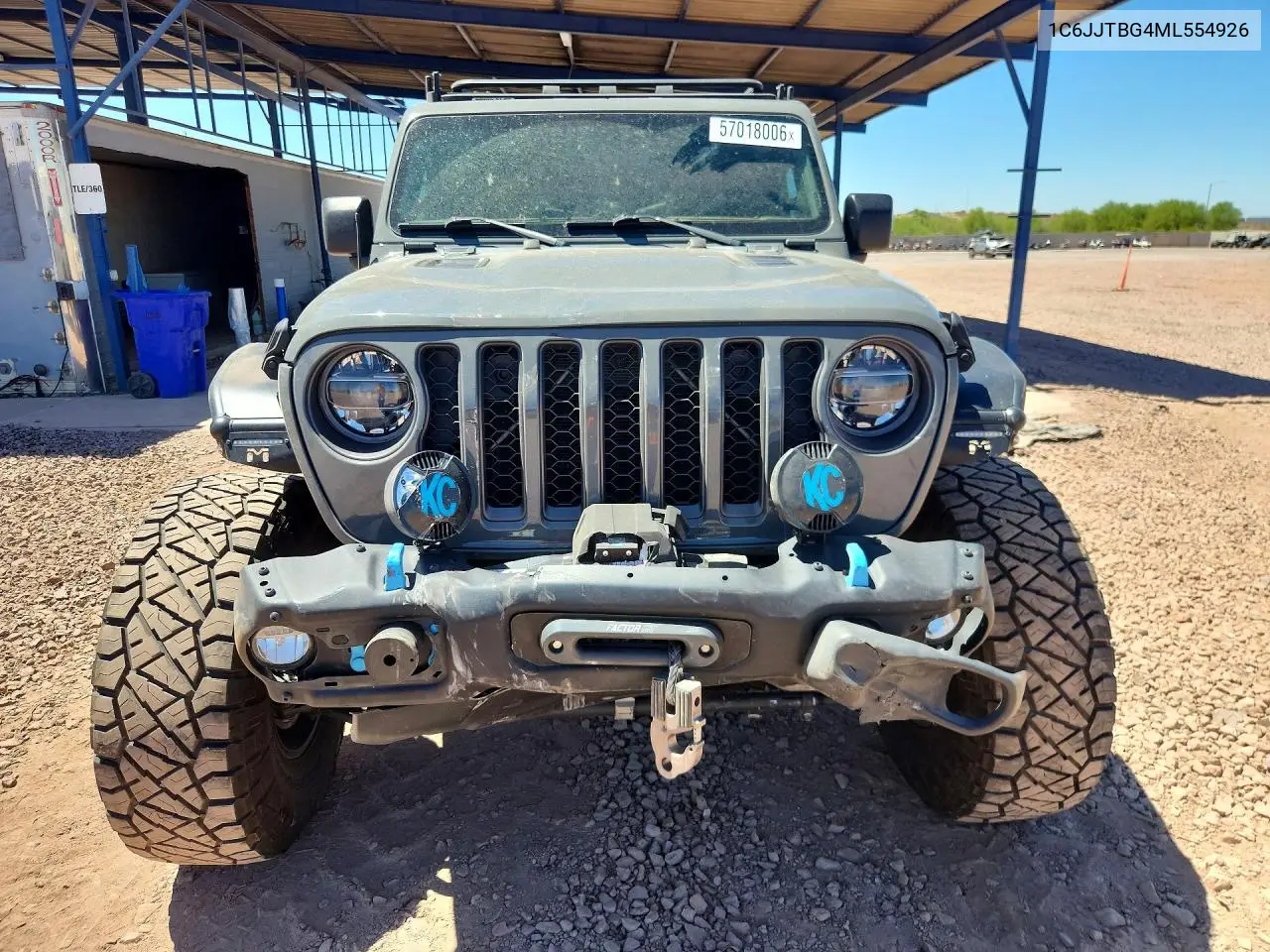 2021 Jeep Gladiator Rubicon VIN: 1C6JJTBG4ML554926 Lot: 57018006