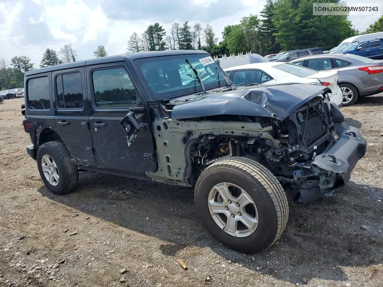 2021 Jeep Wrangler Unlimited Sport VIN: 1C4HJXDG2MW507243 Lot: 57143146