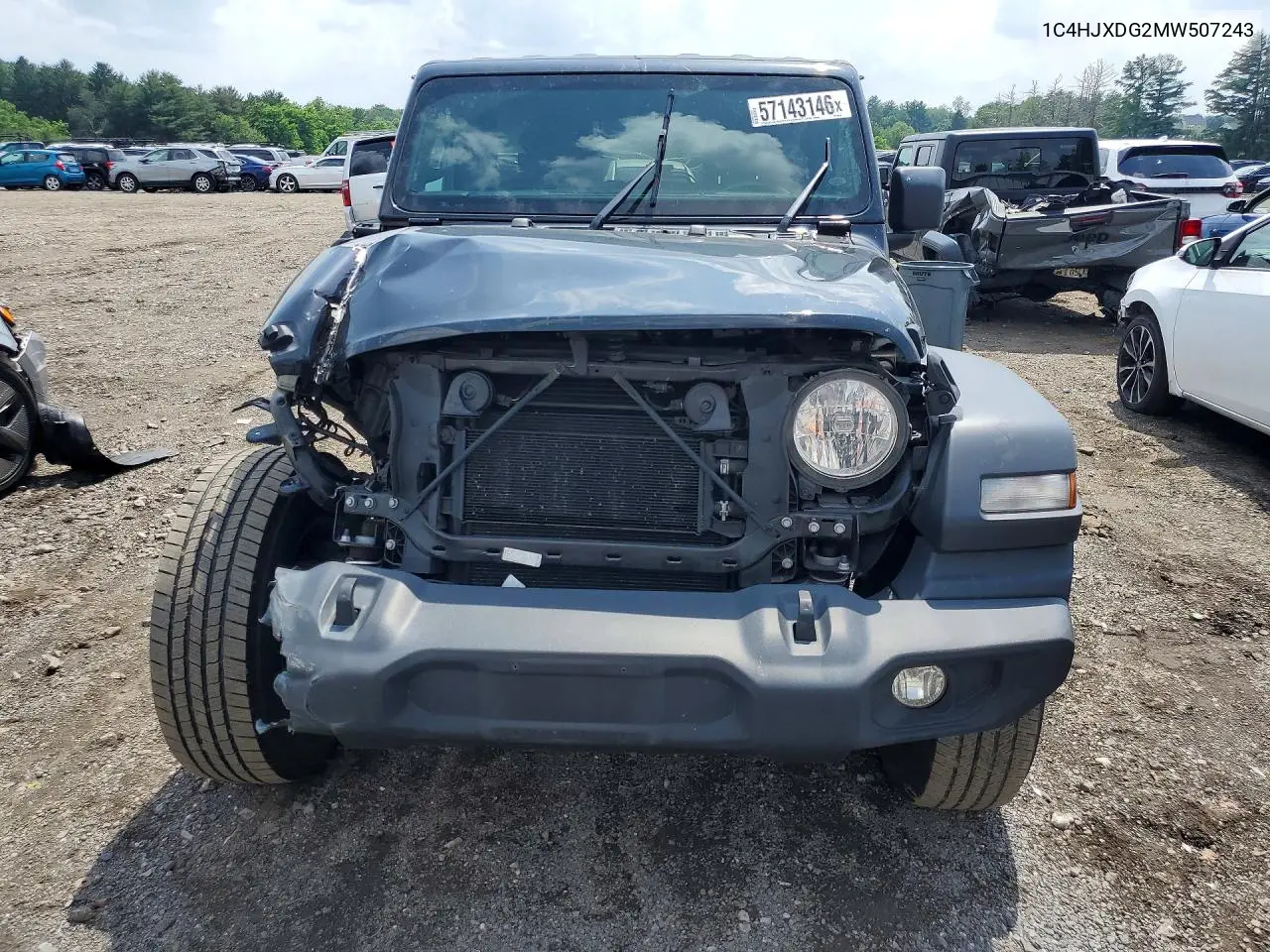 2021 Jeep Wrangler Unlimited Sport VIN: 1C4HJXDG2MW507243 Lot: 57143146