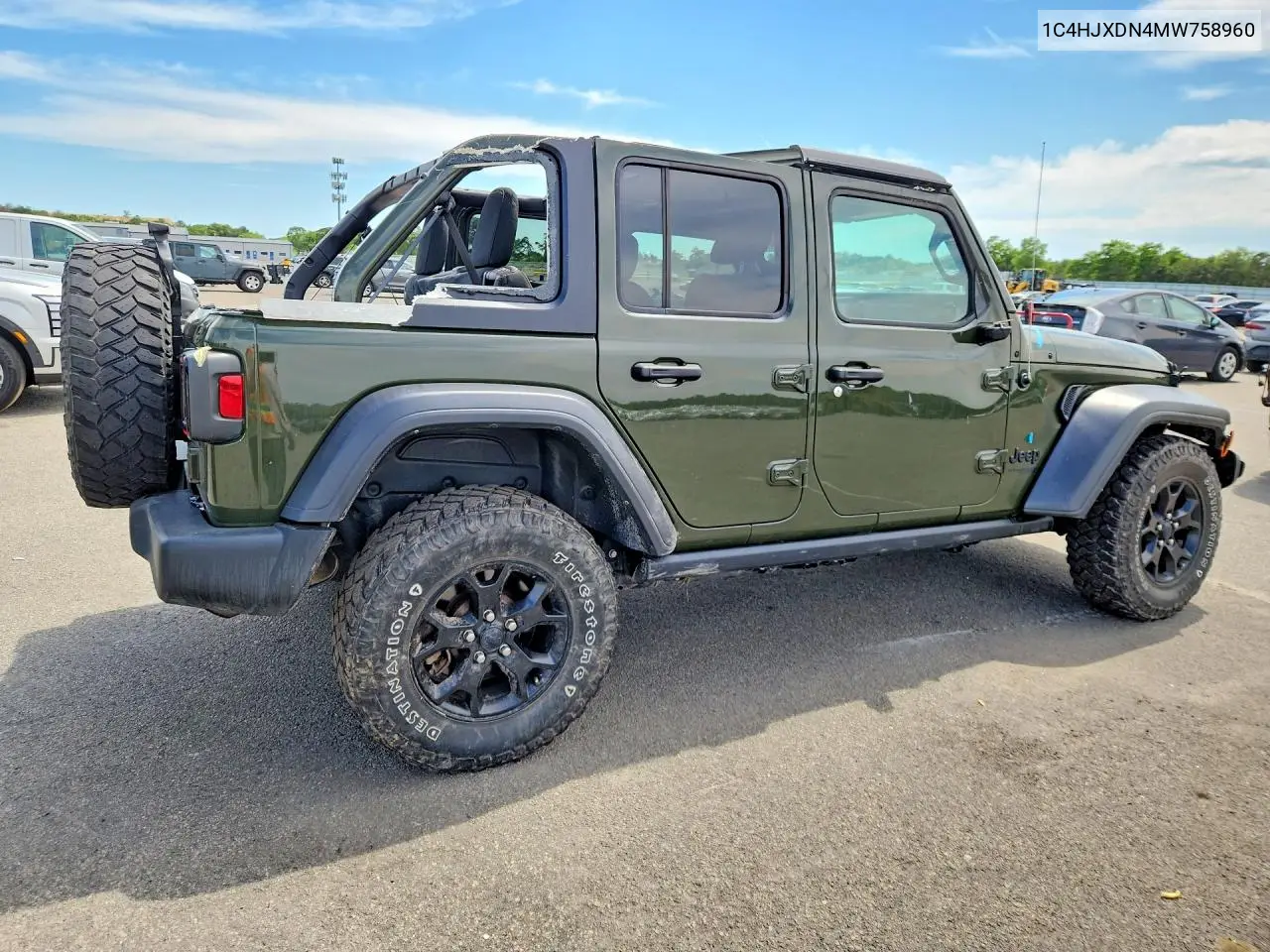 2021 Jeep Wrangler Unlimited Sport VIN: 1C4HJXDN4MW758960 Lot: 57668166