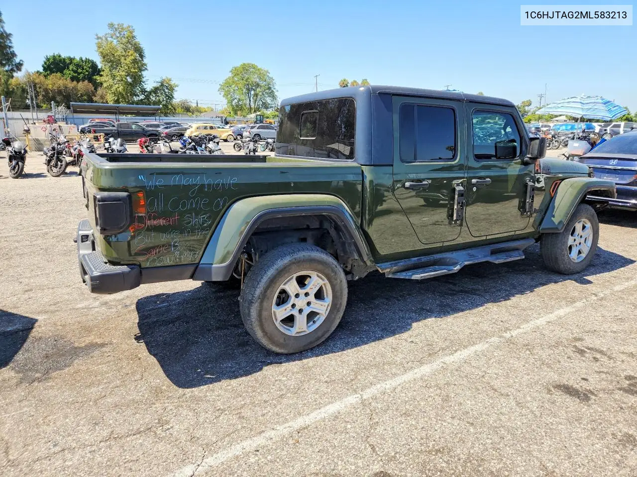 2021 Jeep Gladiator Sport VIN: 1C6HJTAG2ML583213 Lot: 58038116