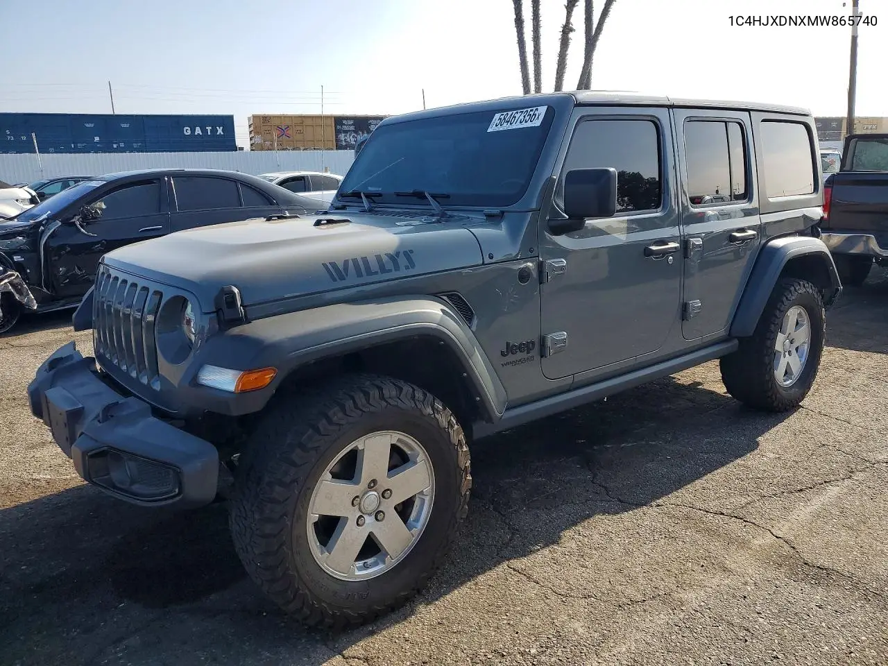 2021 Jeep Wrangler Unlimited Sport VIN: 1C4HJXDNXMW865740 Lot: 58467356