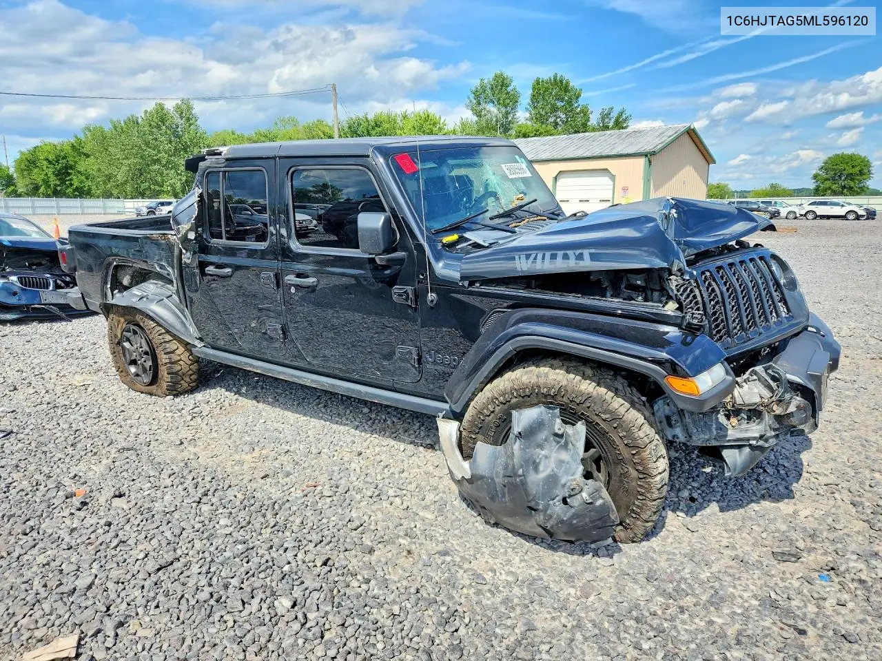 2021 Jeep Gladiator Sport VIN: 1C6HJTAG5ML596120 Lot: 58505986