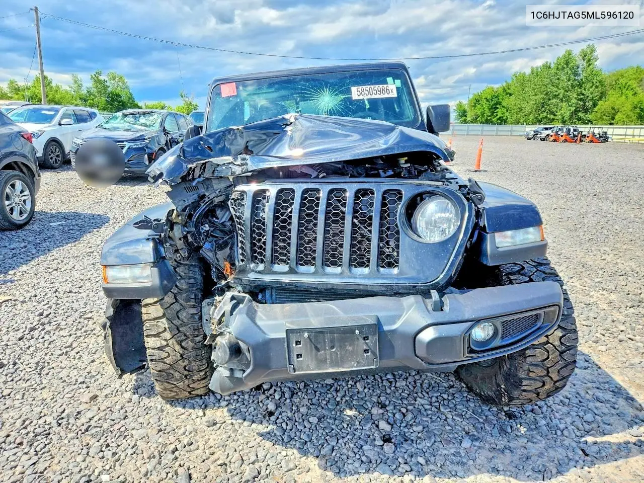 2021 Jeep Gladiator Sport VIN: 1C6HJTAG5ML596120 Lot: 58505986