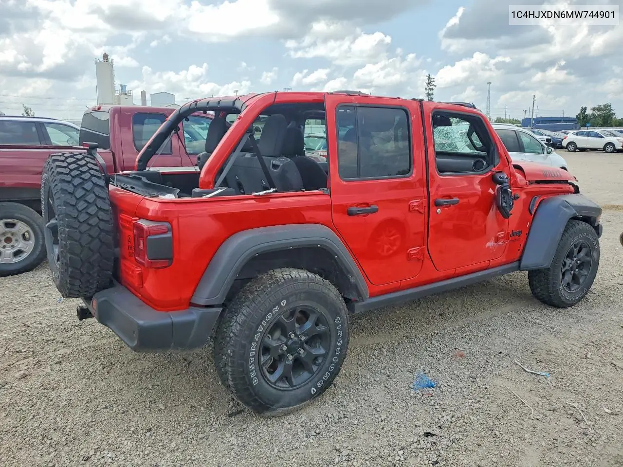 2021 Jeep Wrangler Unlimited Sport VIN: 1C4HJXDN6MW744901 Lot: 60627686