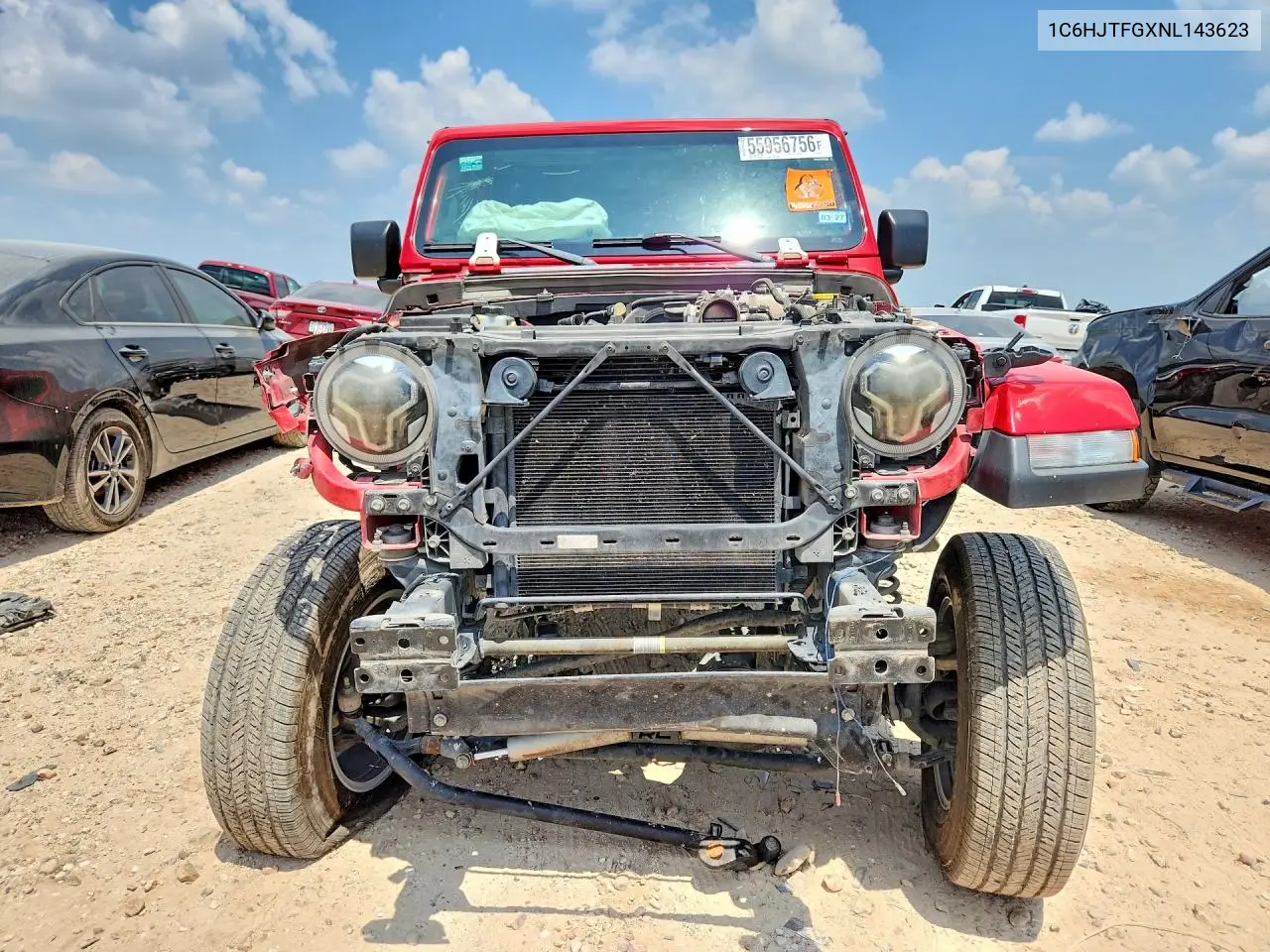 2022 Jeep Gladiator Overland VIN: 1C6HJTFGXNL143623 Lot: 55956756
