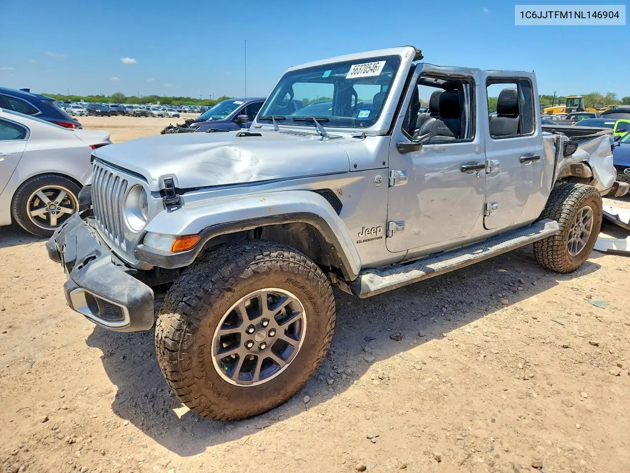 2022 Jeep Gladiator Overland VIN: 1C6JJTFM1NL146904 Lot: 56370546