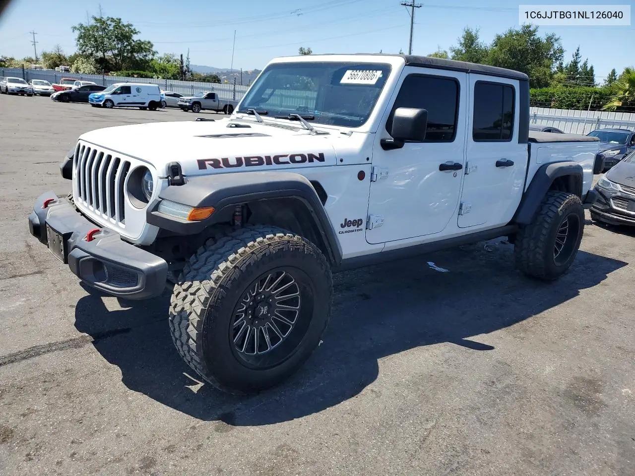 2022 Jeep Gladiator Rubicon VIN: 1C6JJTBG1NL126040 Lot: 56670806
