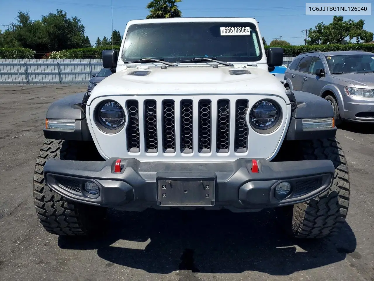2022 Jeep Gladiator Rubicon VIN: 1C6JJTBG1NL126040 Lot: 56670806