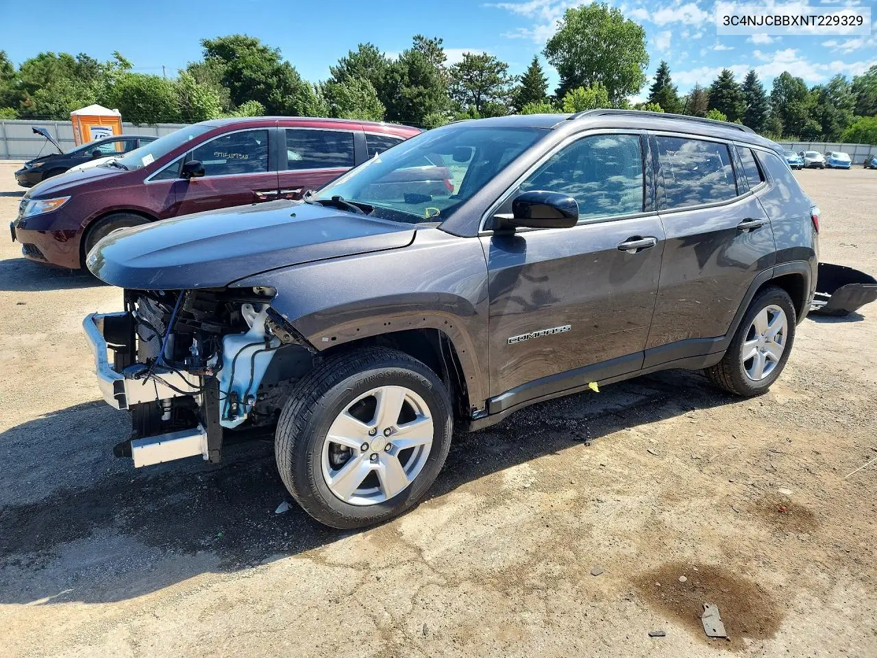 2022 Jeep Compass Latitude VIN: 3C4NJCBBXNT229329 Lot: 57474176
