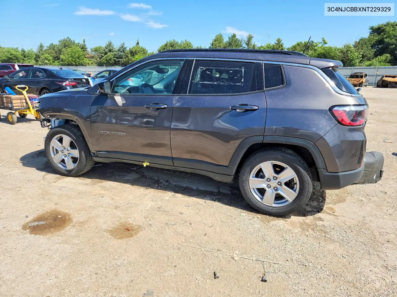 2022 Jeep Compass Latitude VIN: 3C4NJCBBXNT229329 Lot: 57474176