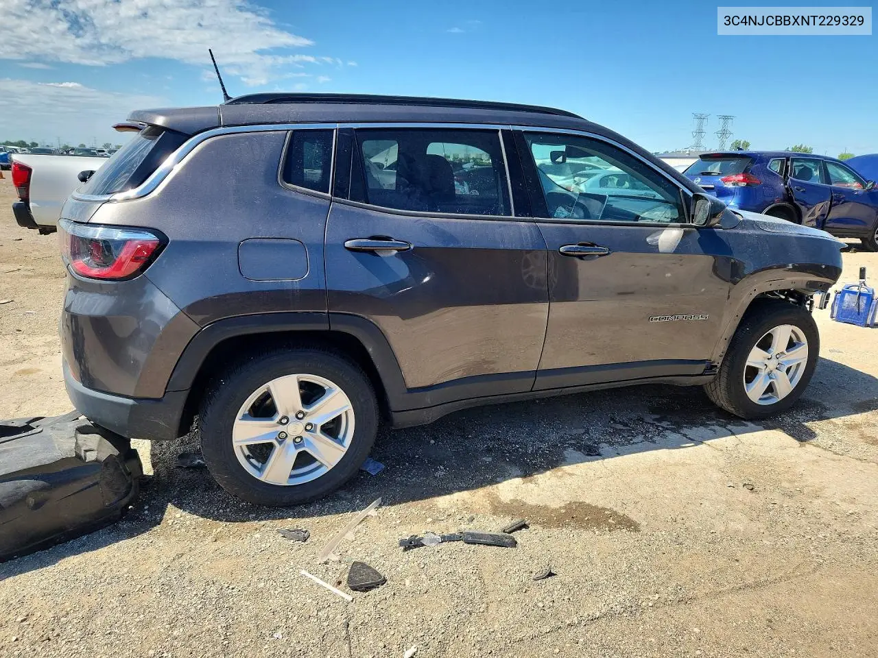 2022 Jeep Compass Latitude VIN: 3C4NJCBBXNT229329 Lot: 57474176