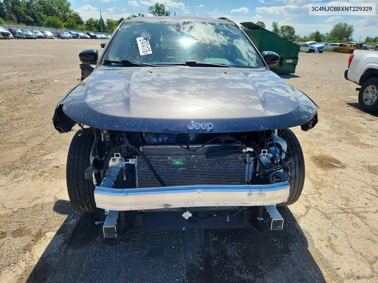 2022 Jeep Compass Latitude VIN: 3C4NJCBBXNT229329 Lot: 57474176