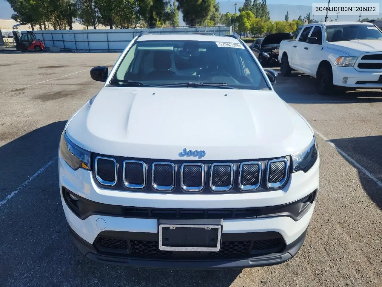 2022 Jeep Compass Latitude Lux VIN: 3C4NJDFB0NT206822 Lot: 57562086
