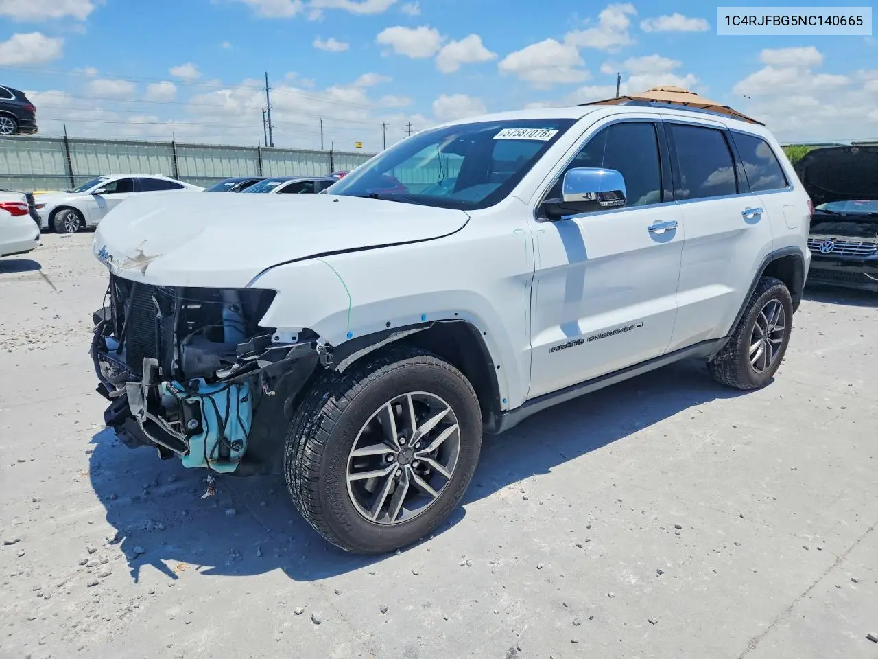 2022 Jeep Grand Cherokee Limited VIN: 1C4RJFBG5NC140665 Lot: 57587076