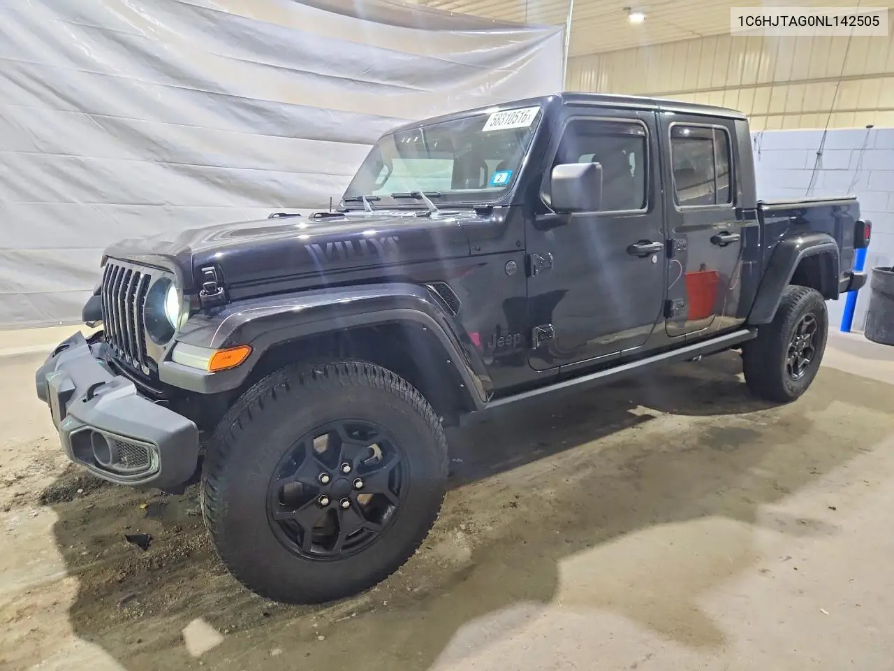 2022 Jeep Gladiator Sport VIN: 1C6HJTAG0NL142505 Lot: 58310516