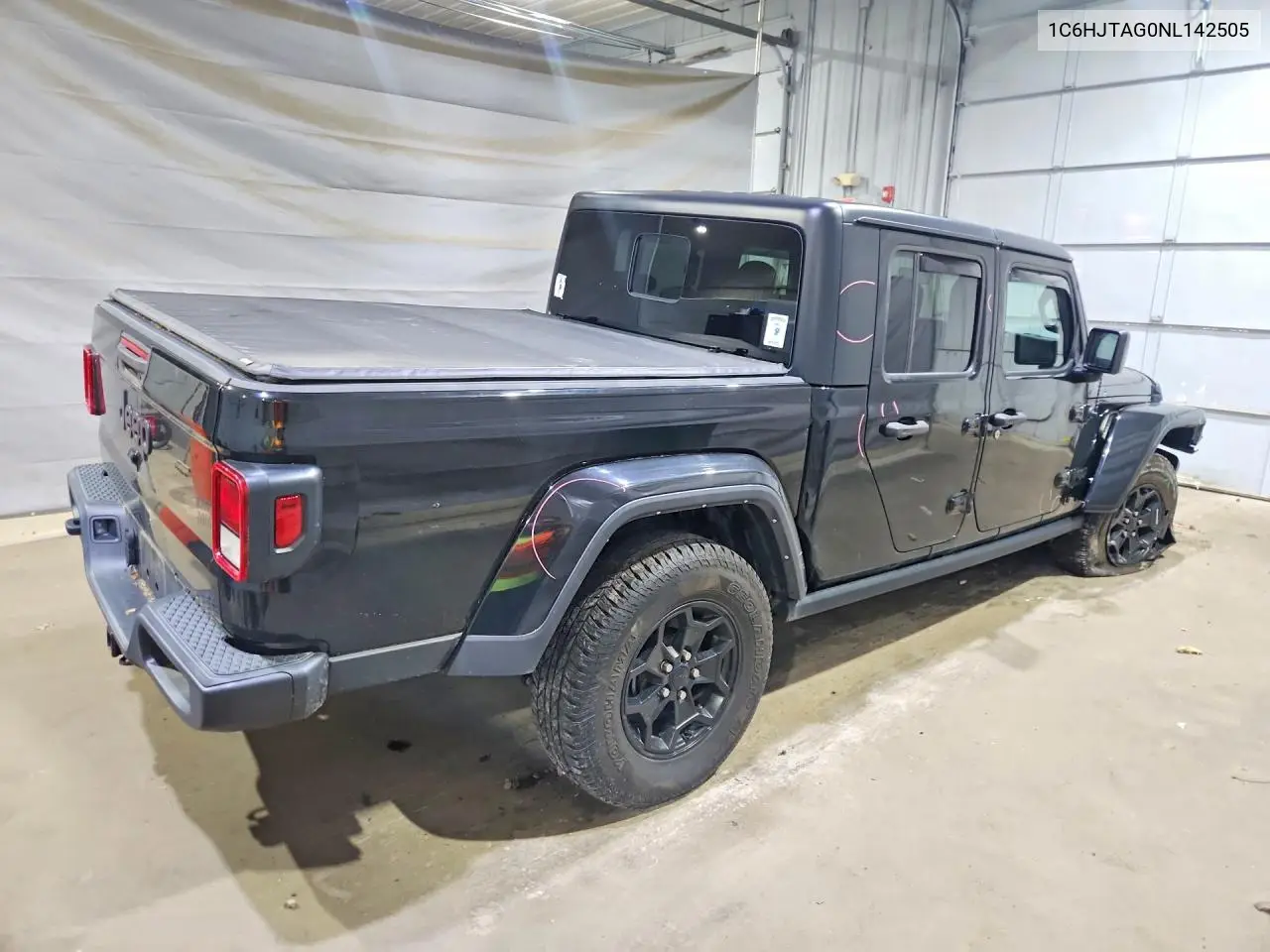 2022 Jeep Gladiator Sport VIN: 1C6HJTAG0NL142505 Lot: 58310516