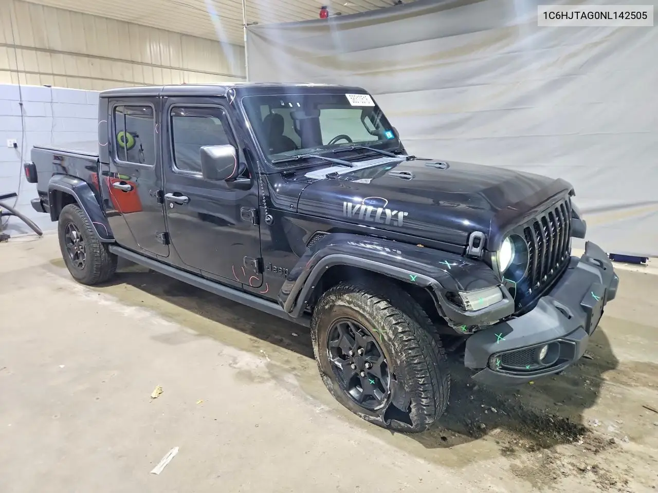 2022 Jeep Gladiator Sport VIN: 1C6HJTAG0NL142505 Lot: 58310516