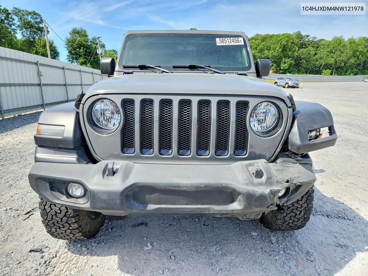 2022 Jeep Wrangler Unlimited Sport VIN: 1C4HJXDM4NW121978 Lot: 58512456