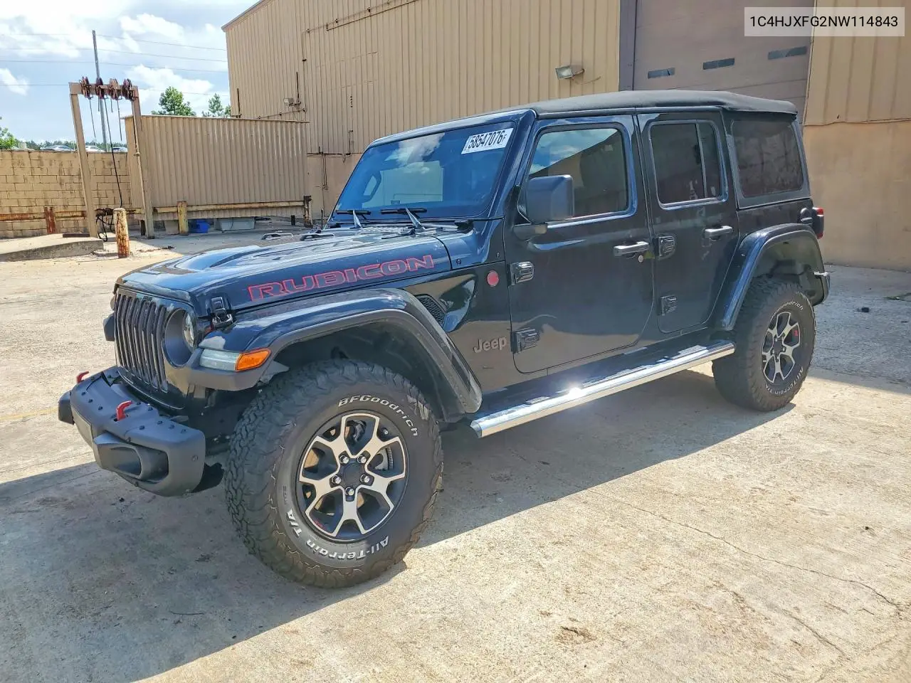2022 Jeep Wrangler Unlimited Rubicon VIN: 1C4HJXFG2NW114843 Lot: 58547076